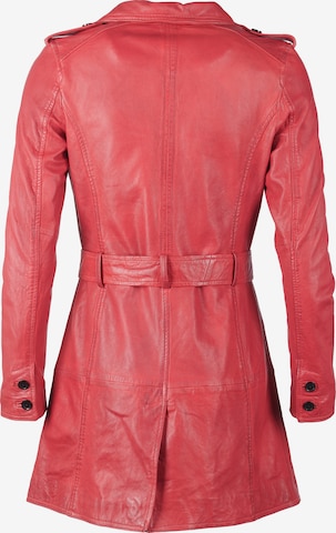 Maze Lederlangjacke mit Hüftgürtel ' Culima ' in Rot