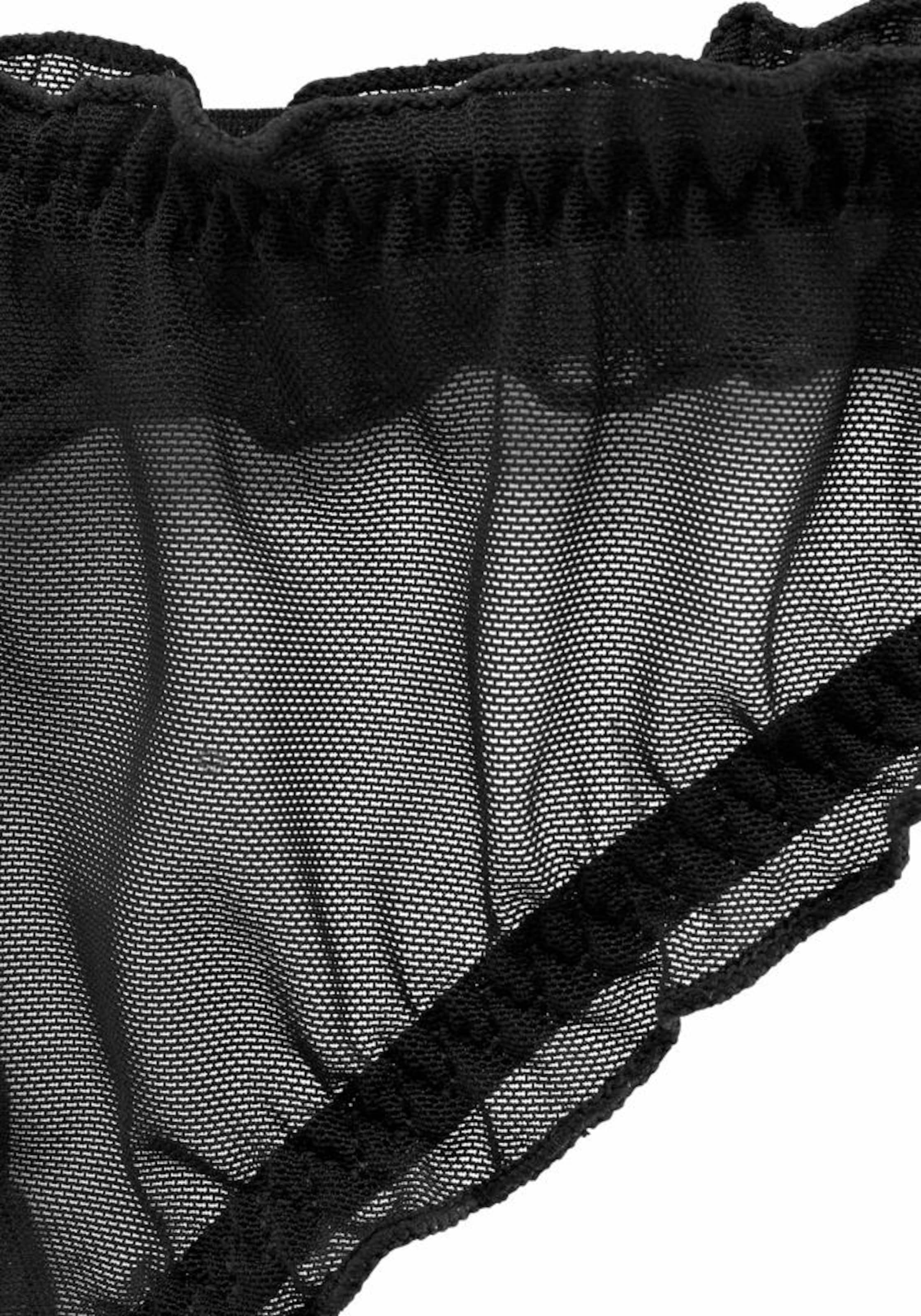 PETITE FLEUR GOLD String in Schwarz