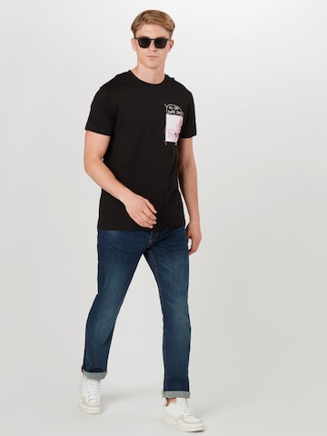 Mister Tee Regular Fit Shirt 'All Day Every Day' in Schwarz