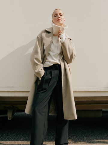 Beige Coat Casual Look