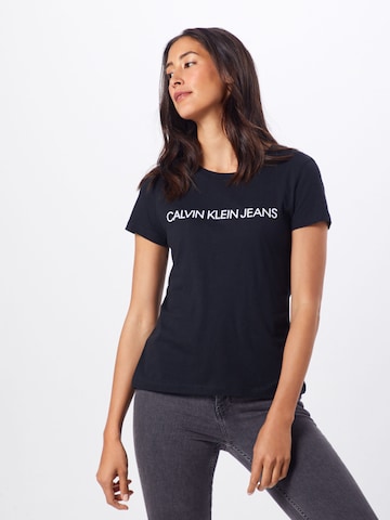 Calvin Klein Jeans Shirt 'Institutional' in Zwart: voorkant
