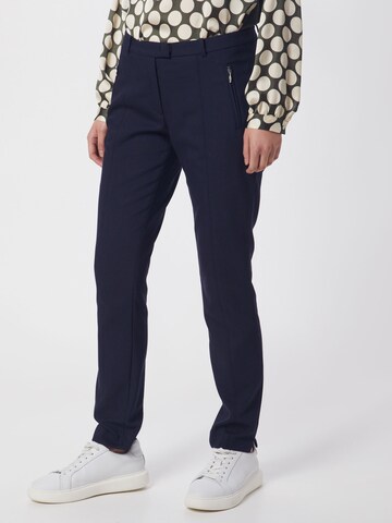 MORE & MORE Slimfit Broek in Blauw: voorkant