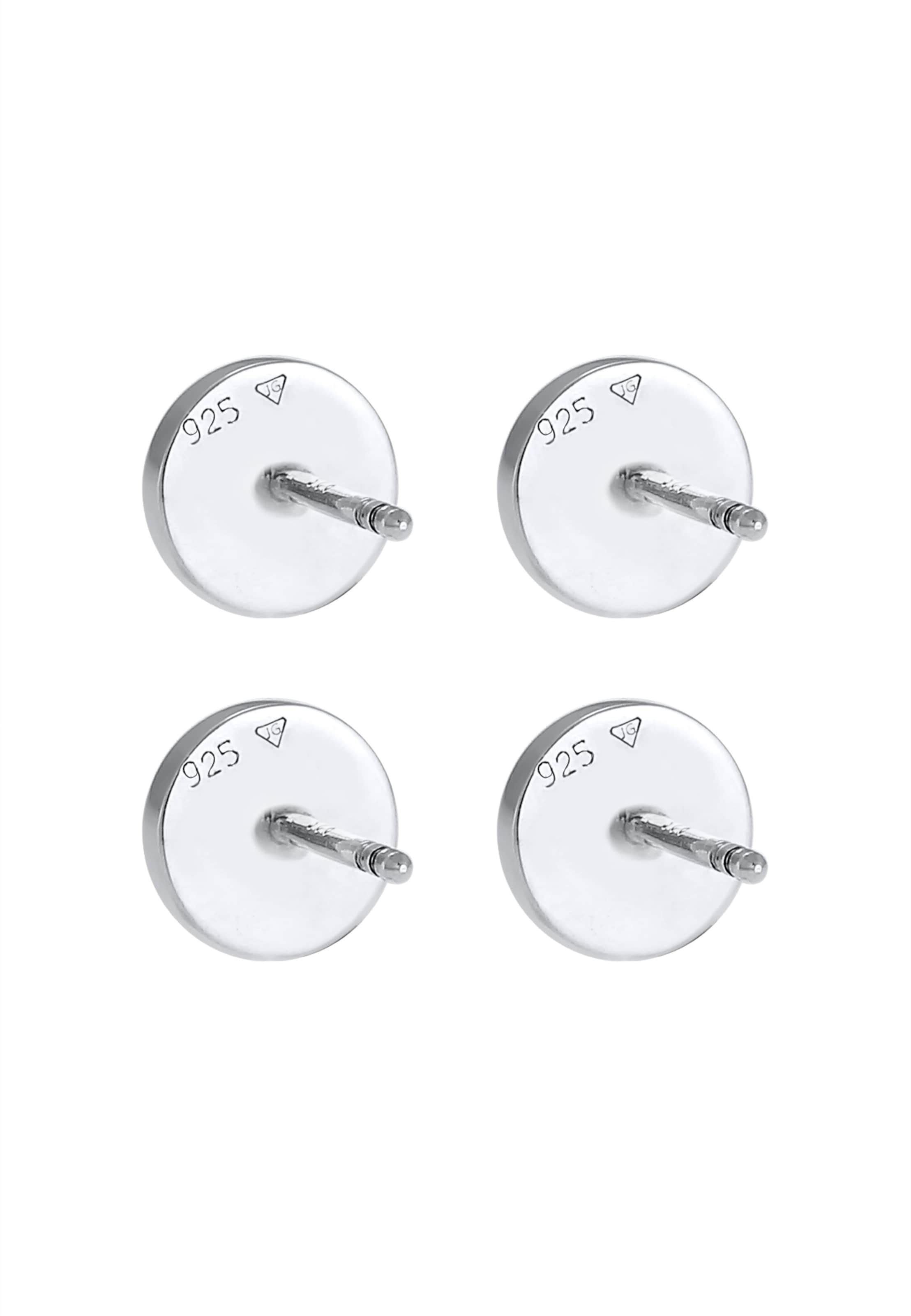 KUZZOI Ohrringe Basic Ohrstecker in Silber
