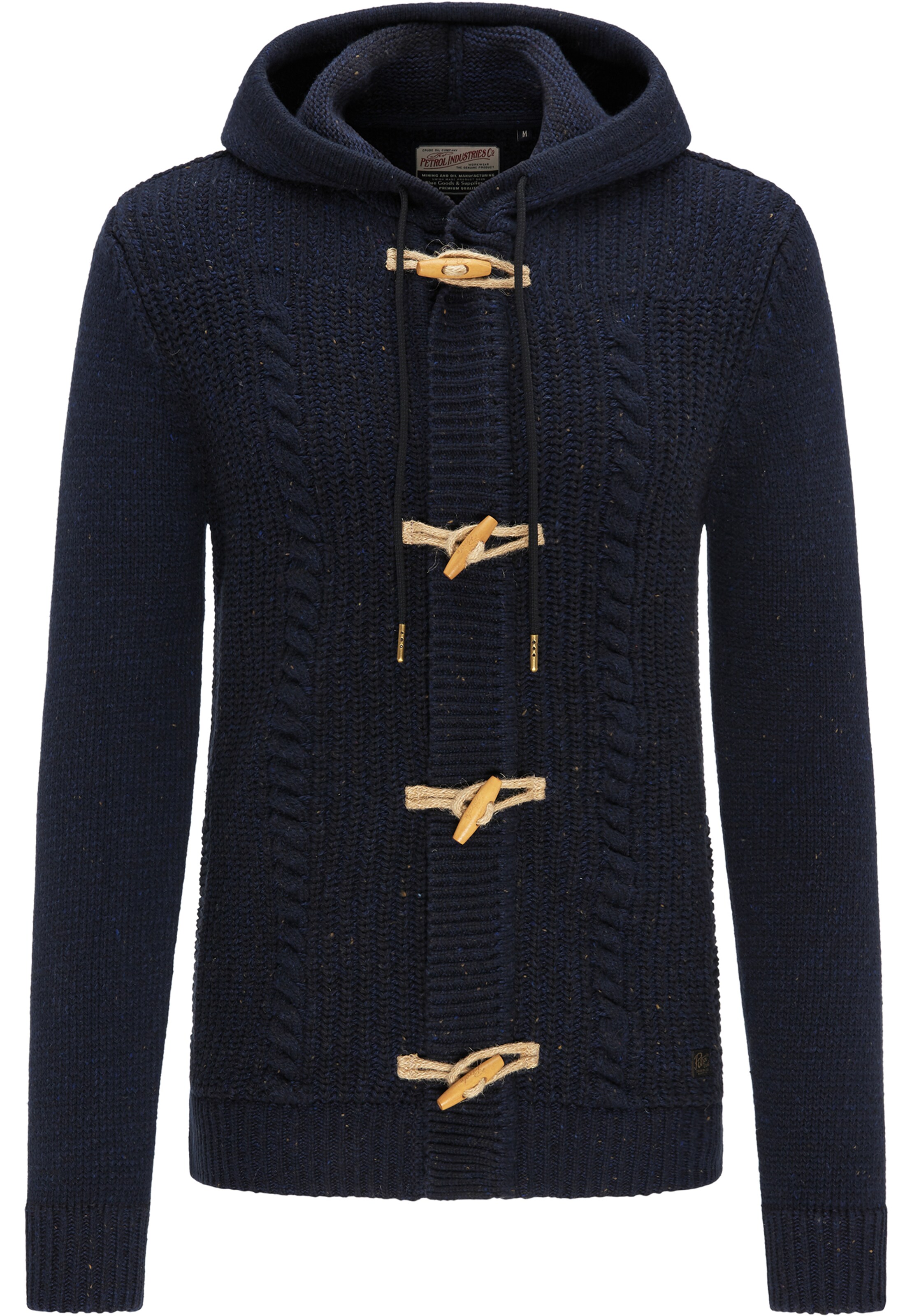 Petrol Industries - Gebreid vest in de kleur Navy