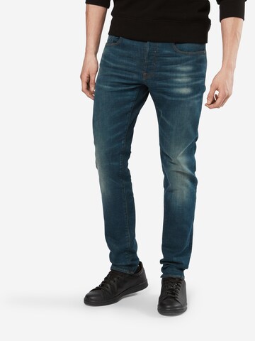 G-Star RAW Slimfit Jeans in Blauw: voorkant