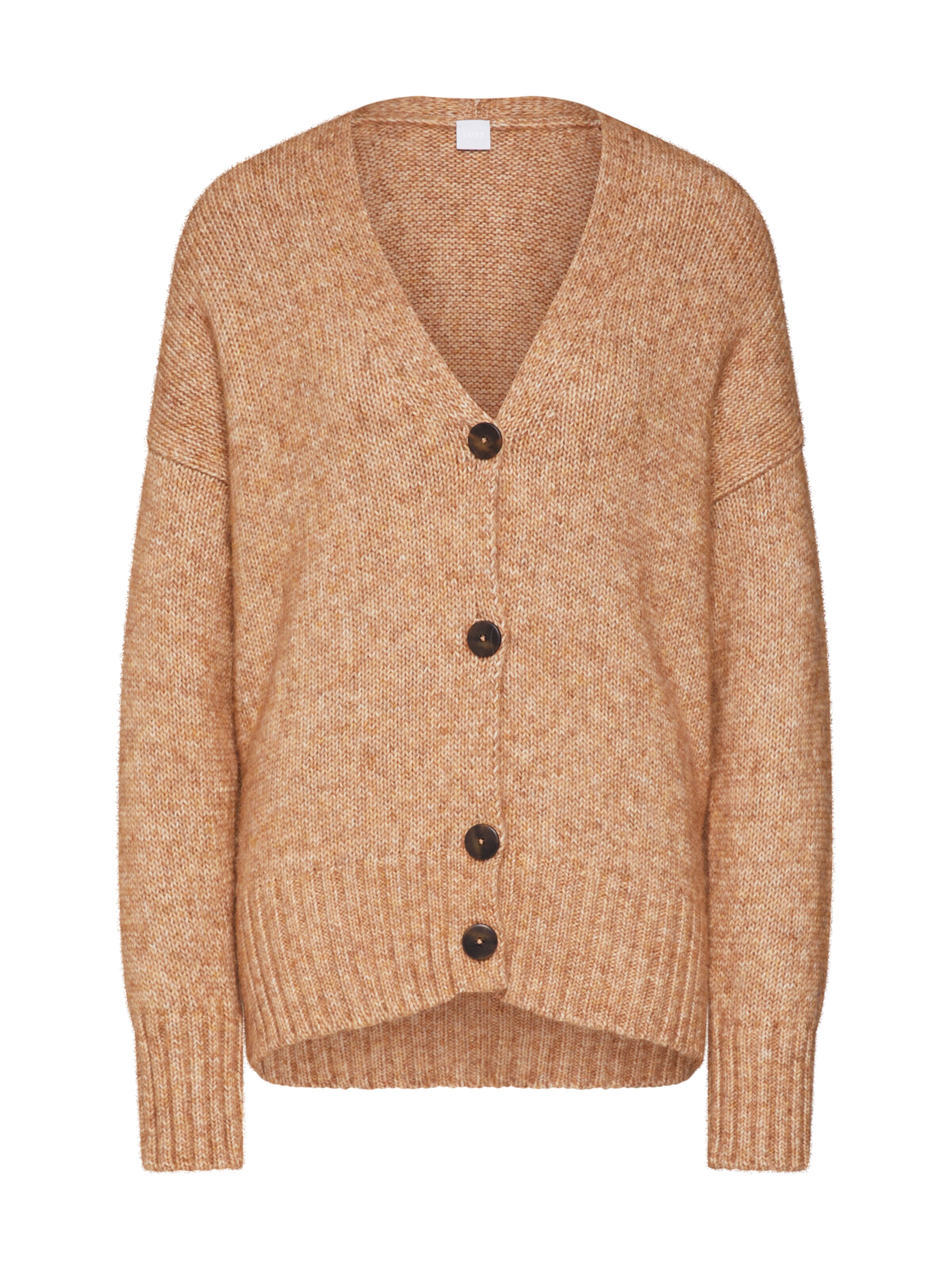 BOSS - Gebreid vest 'Izzulla' in de kleur Beige