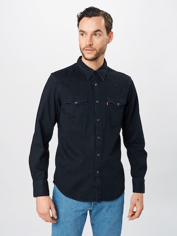 LEVI'S ® Regular fit Πουκάμισο 'Barstow Western Standard' σε μαύρο: μπροστά