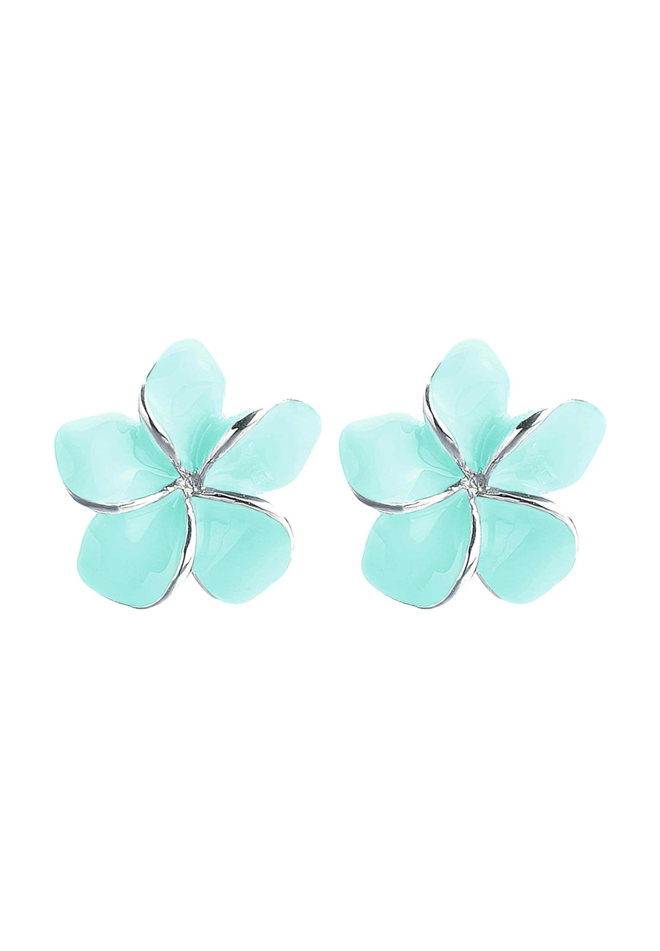 ELLI Earrings 'Frangipani Blüte' in Blue