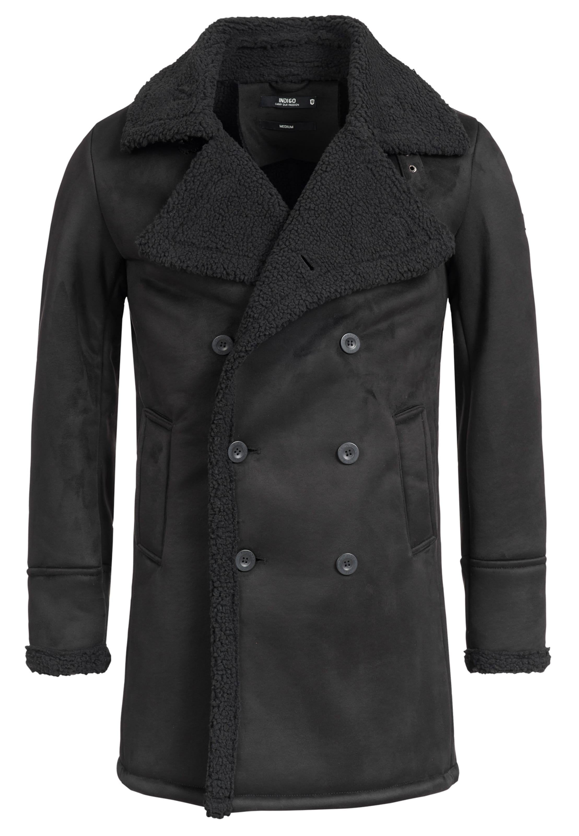 INDICODE JEANS Winterjas 'Barlow' in Zwart: voorkant