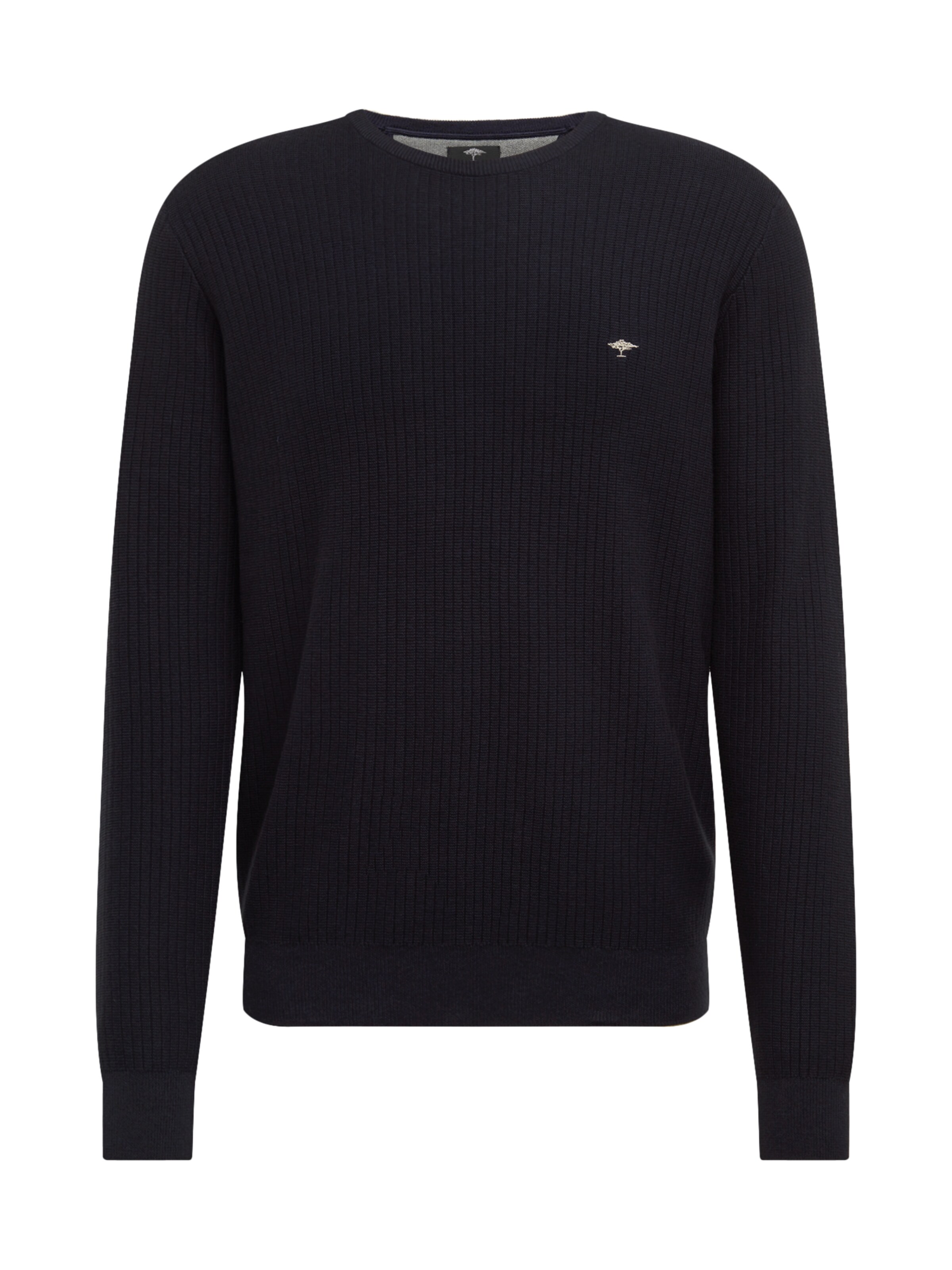 FYNCH-HATTON - Trui 'Structure' in de kleur Navy