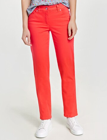 GERRY WEBER Slimfit Broek 'Best4me Roxeri' in Oranje