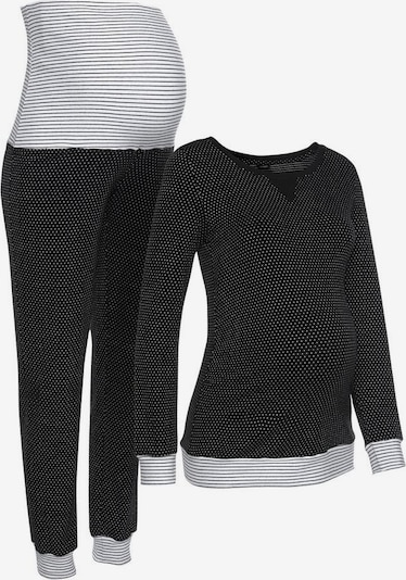 VIVANCE Pyjama in schwarz / weiß, Produktansicht