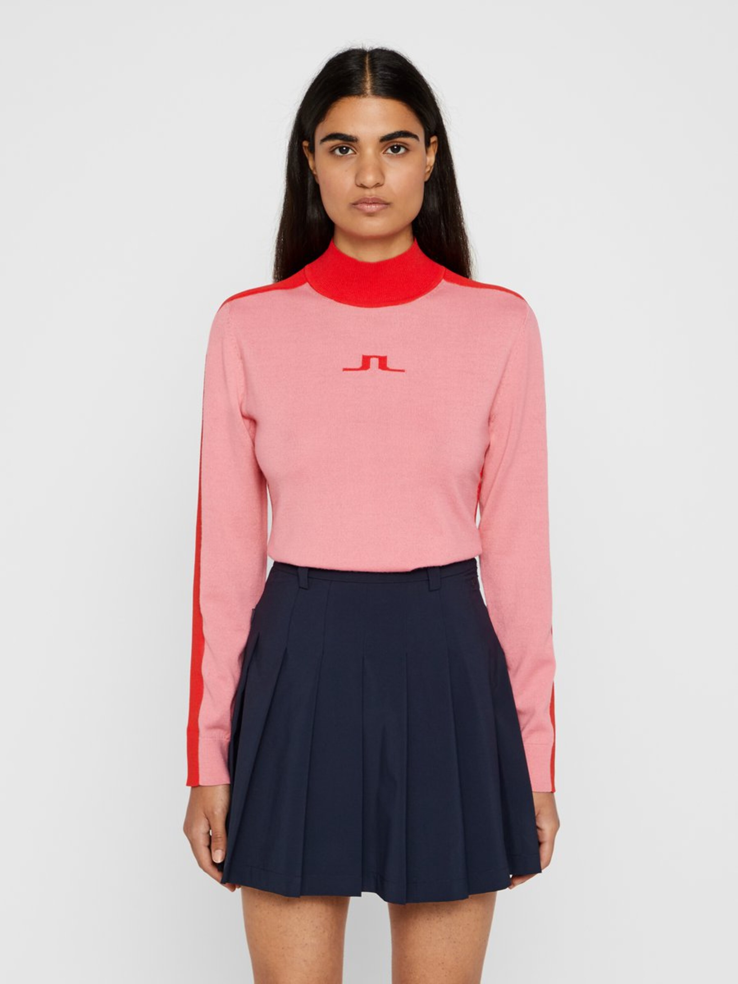 J.Lindeberg - Sporttrui 'Adia Wool' in de kleur Donkerroze