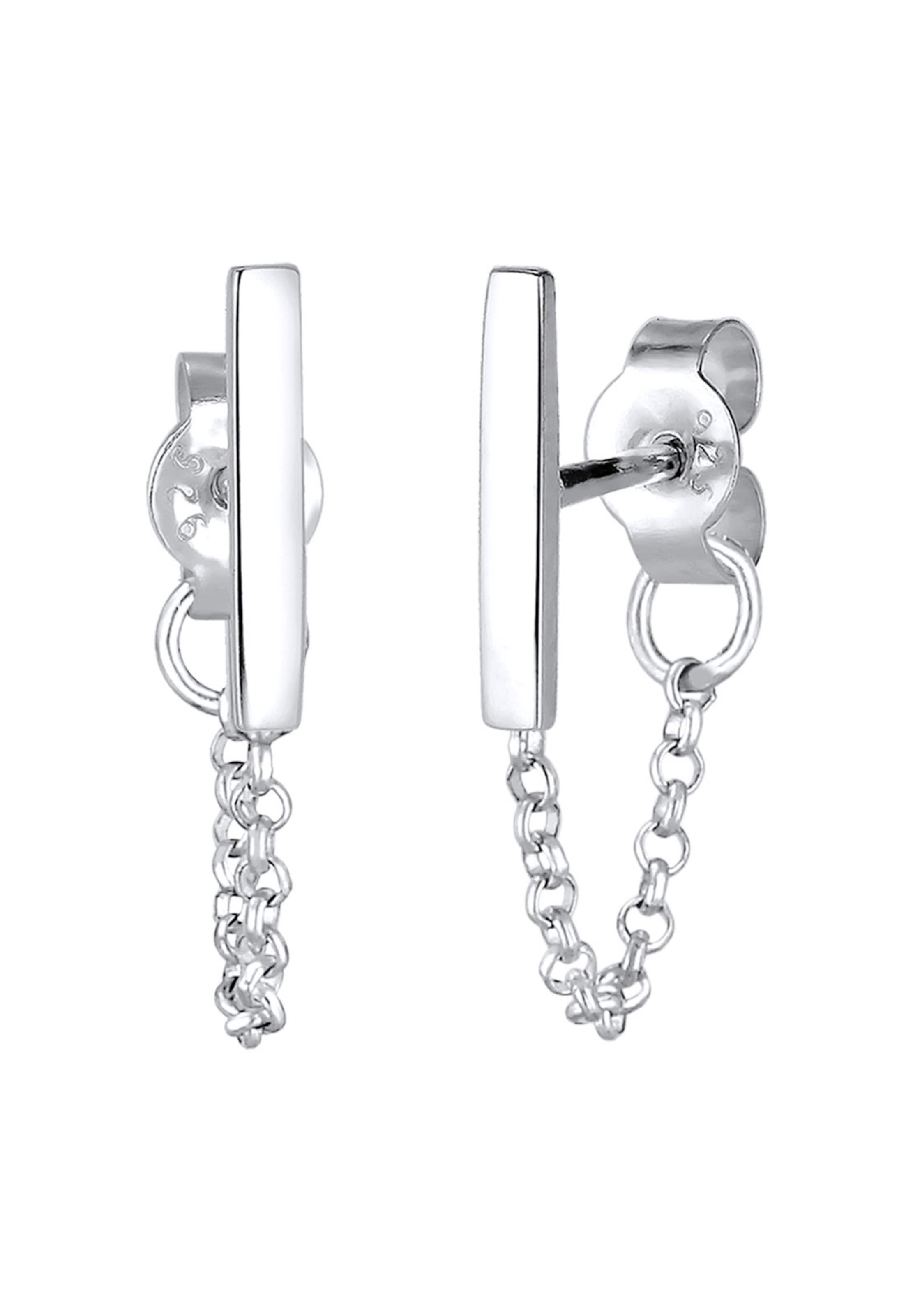 Boucles d'oreilles 'Geo, Kette' ELLI en argent : devant