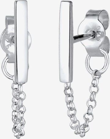 ELLI Earrings 'Geo, Kette' in Silver: front