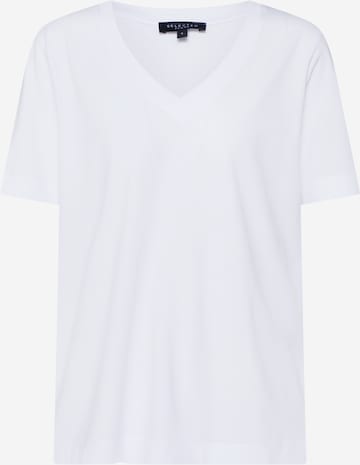 T-shirt SELECTED FEMME en blanc : devant