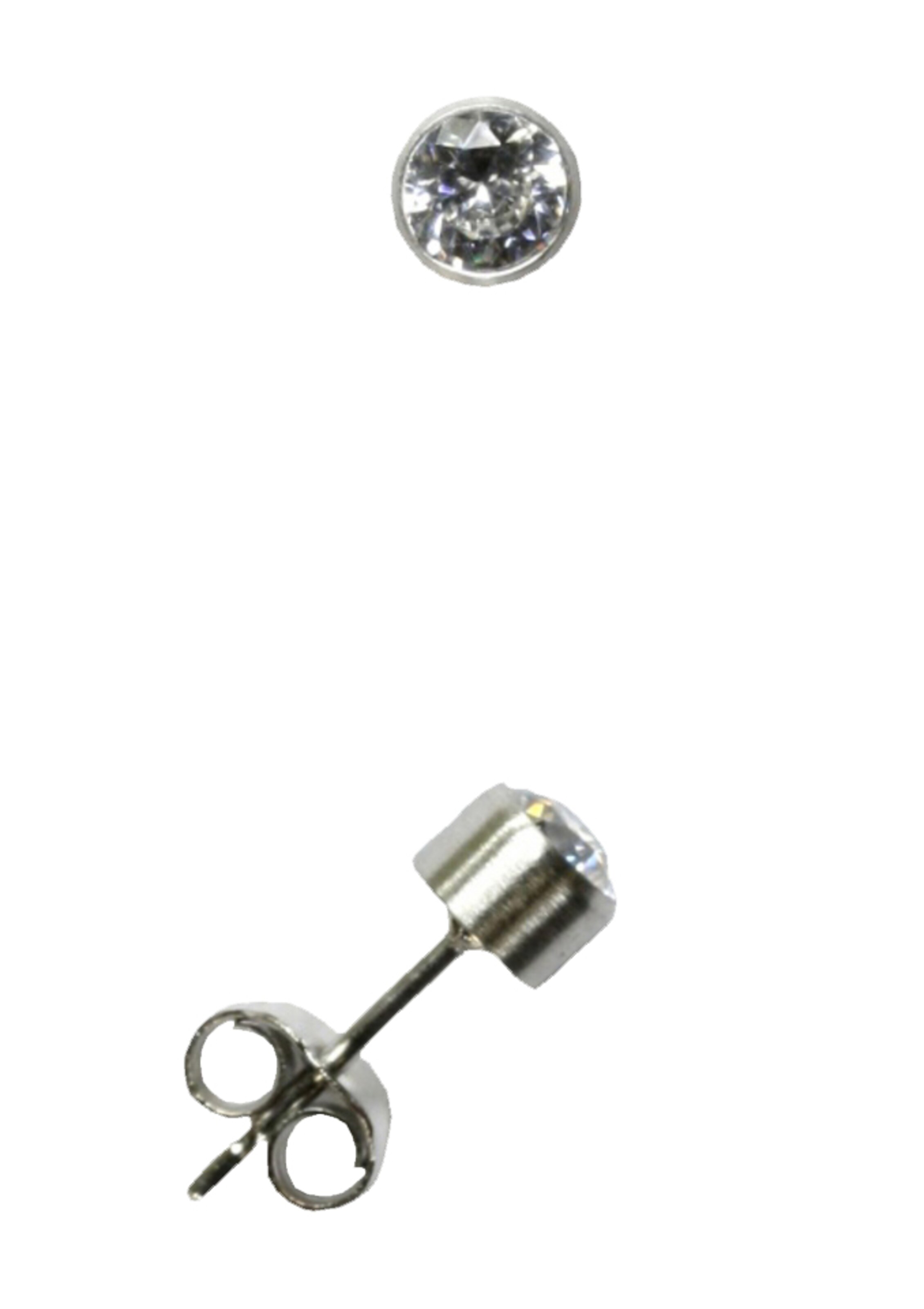 FIRETTI Ohrstecker 'Basic Titan' in Grau: Vorderseite