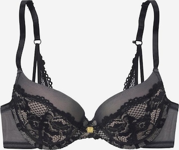 JETTE Push-up Bra in Black: front