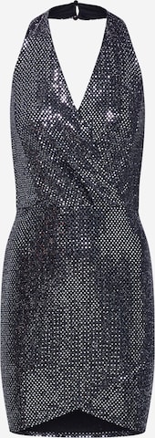 Boohoo Φόρεμα κοκτέιλ 'Glitter' σε μαύρο: μπροστά
