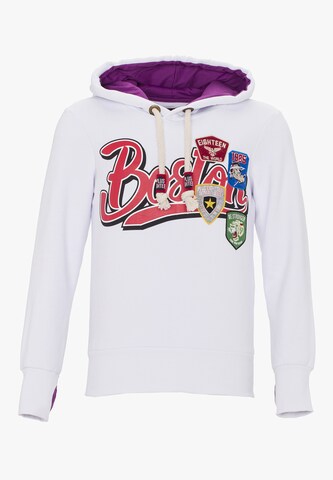 PLUS EIGHTEEN Kapuzenpullover in Weiß: Vorderseite