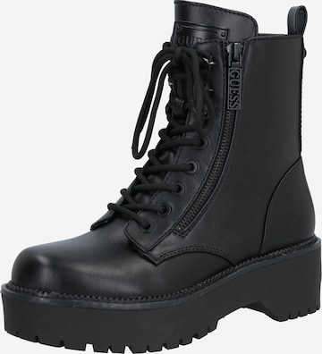 GUESS Lace-Up Ankle Boots 'Tayte' in Black: front