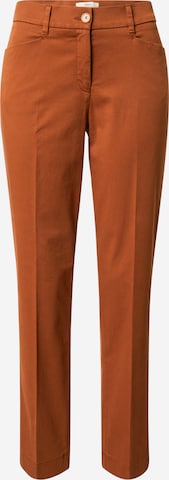 Pantalon à plis 'MARA' BRAX en marron : devant