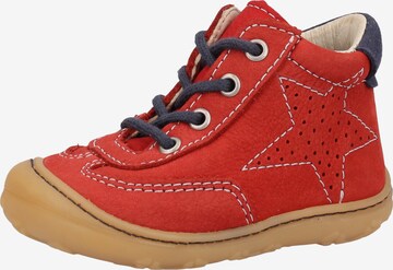 Pepino First-Step Shoes in Red: front