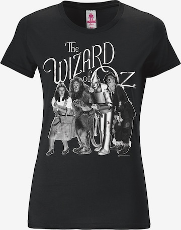 LOGOSHIRT T-Shirt 'Dorothy and Friends - Der Zauberer von Oz' in Schwarz: predná strana