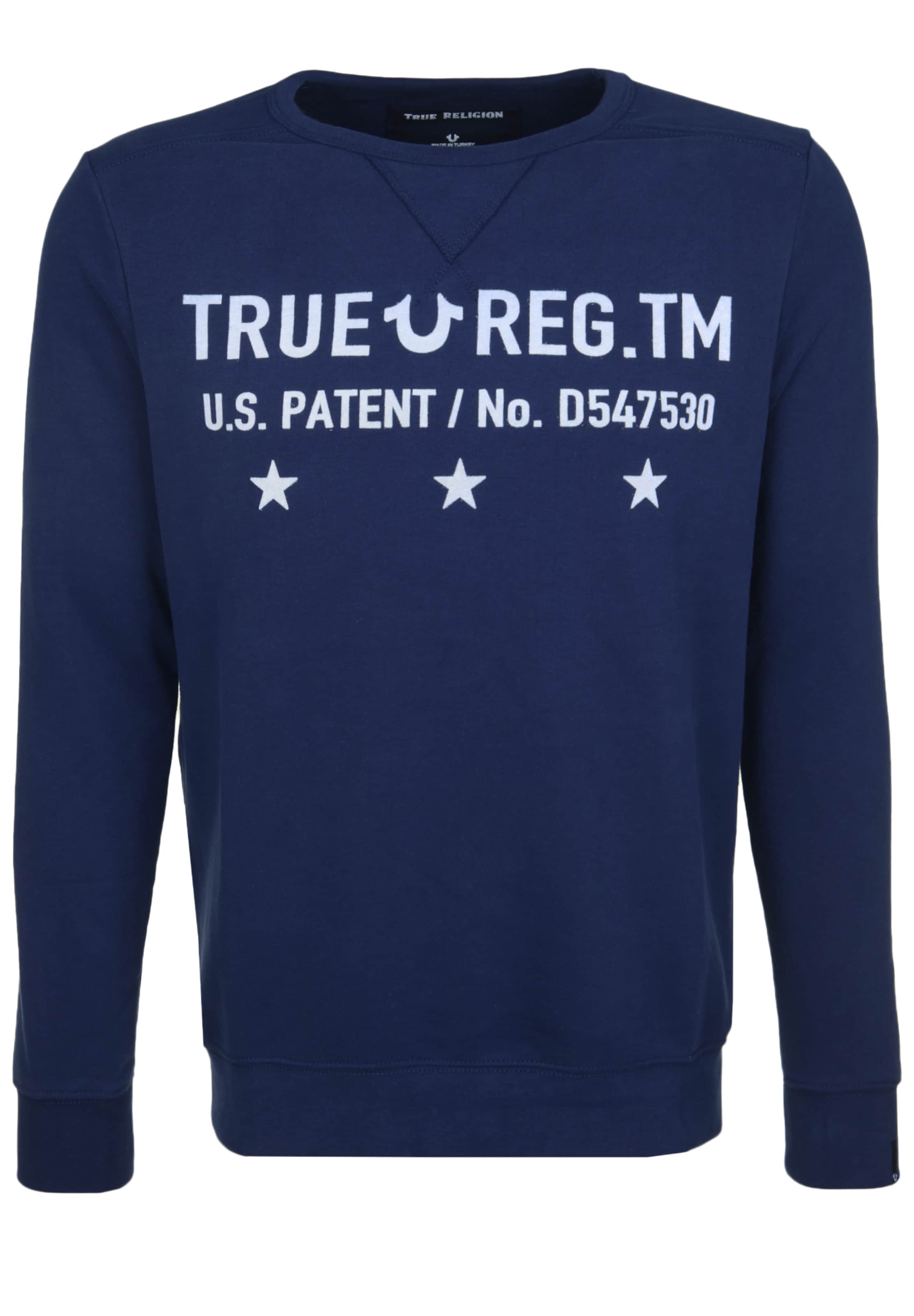 True Religion - Sweatshirt 'Crew military' in de kleur Navy