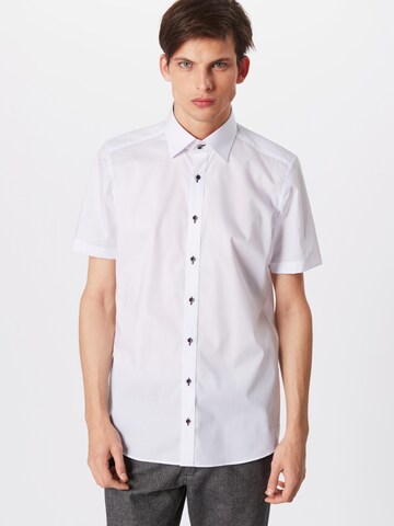 Coupe slim Chemise '5 City' OLYMP en blanc : devant