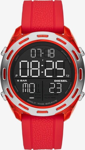 DIESEL Digital Watch 'Crusher DZ1900' in Red: front