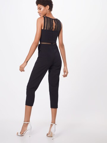Bardot Jumpsuit 'Lace Trim' in Schwarz: Rückseite