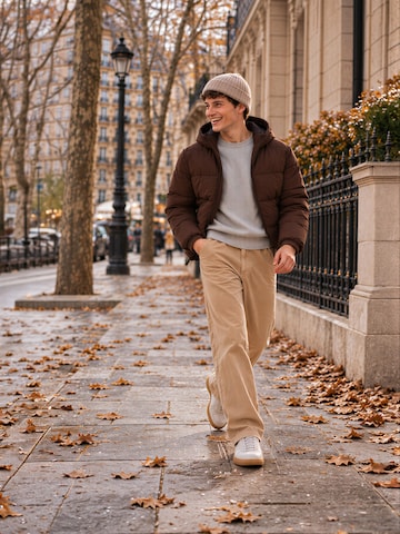 Chocolate Brown Puffer Jacket Look