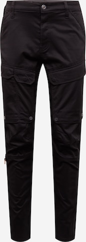 Coupe slim Pantalon cargo G-Star RAW en noir : devant