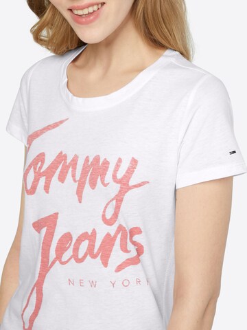 Tommy Jeans Shirt 'Script' in Wit