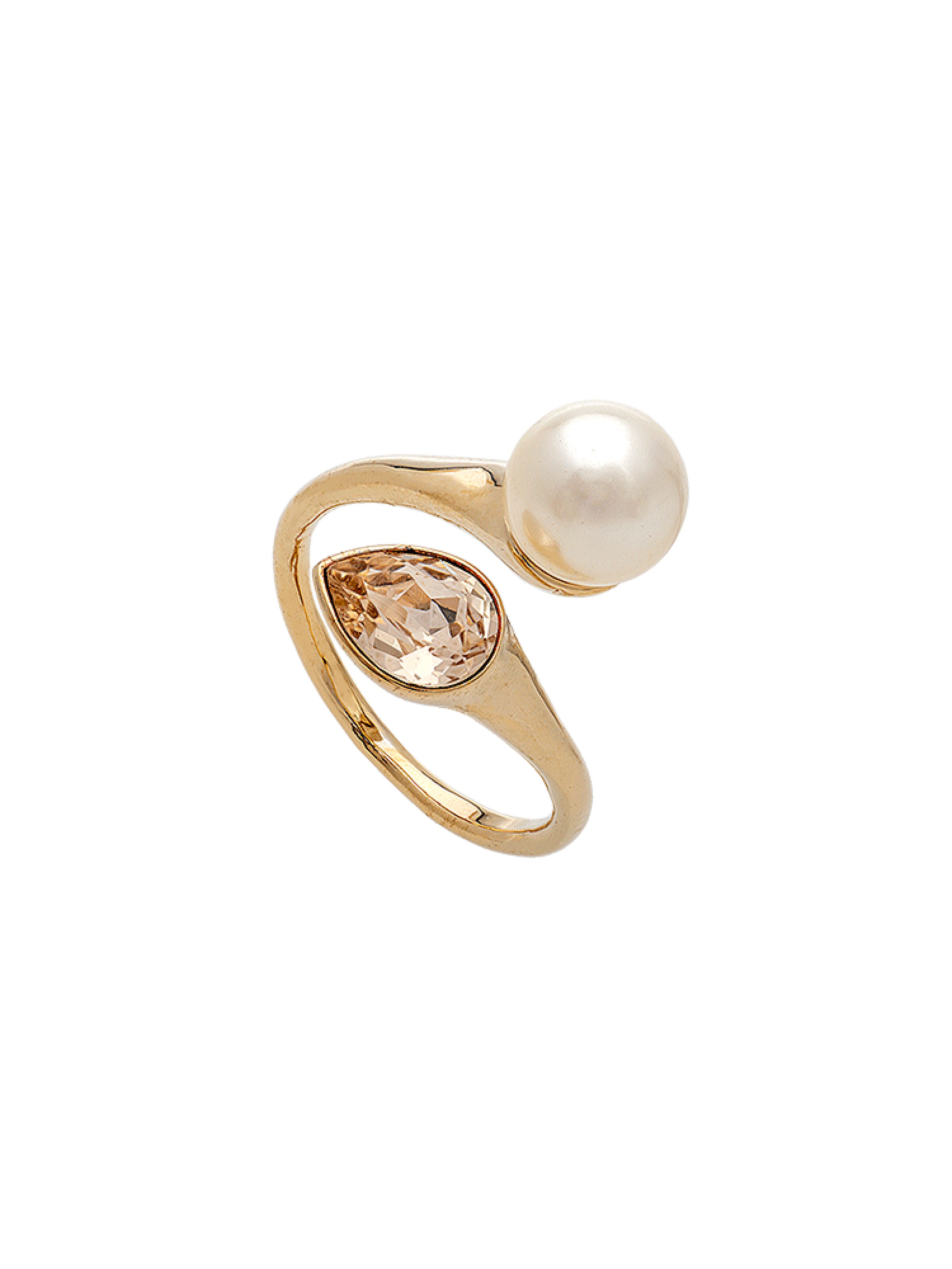 LILY AND ROSE - Ring 'Ella Pearl' in de kleur Goud