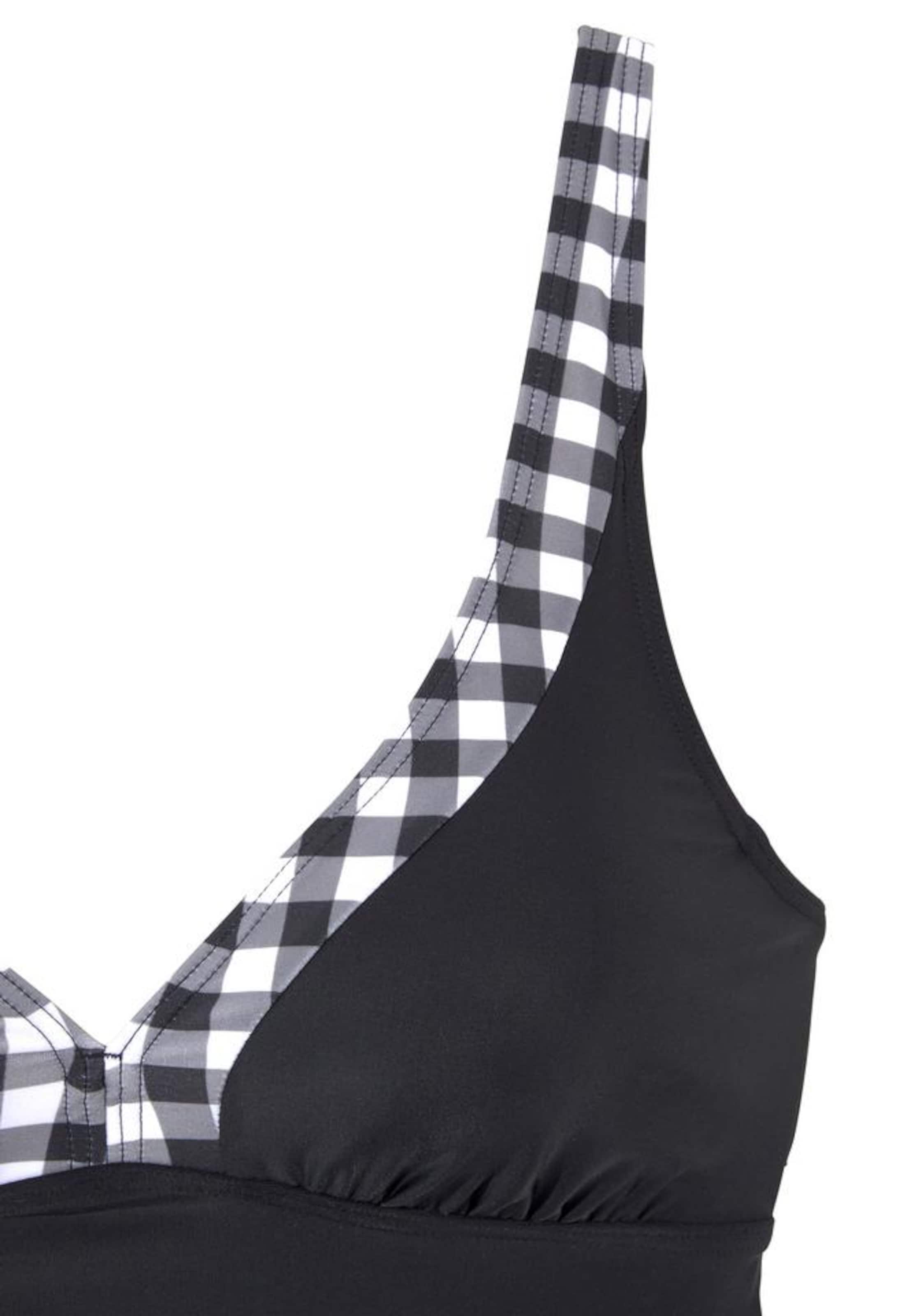 LASCANA Triangel Tankini in Schwarz