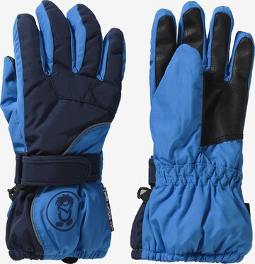 TROLLKIDS Athletic Gloves in Blue: front