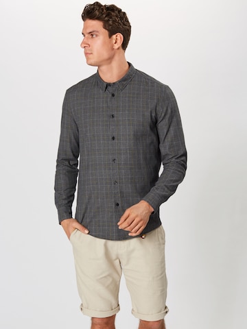 pelēks DRYKORN Slim fit Krekls 'Loken'