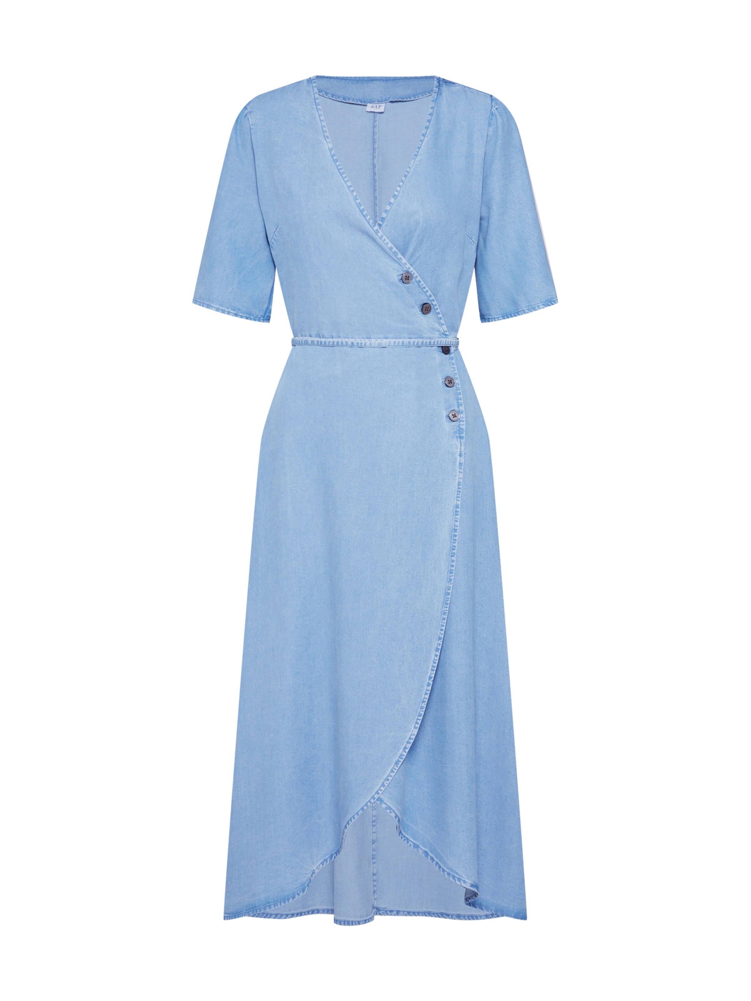 GAP - Zomerjurk 'SIDEBTTNWRAPDRS-TNCL' in de kleur Indigo