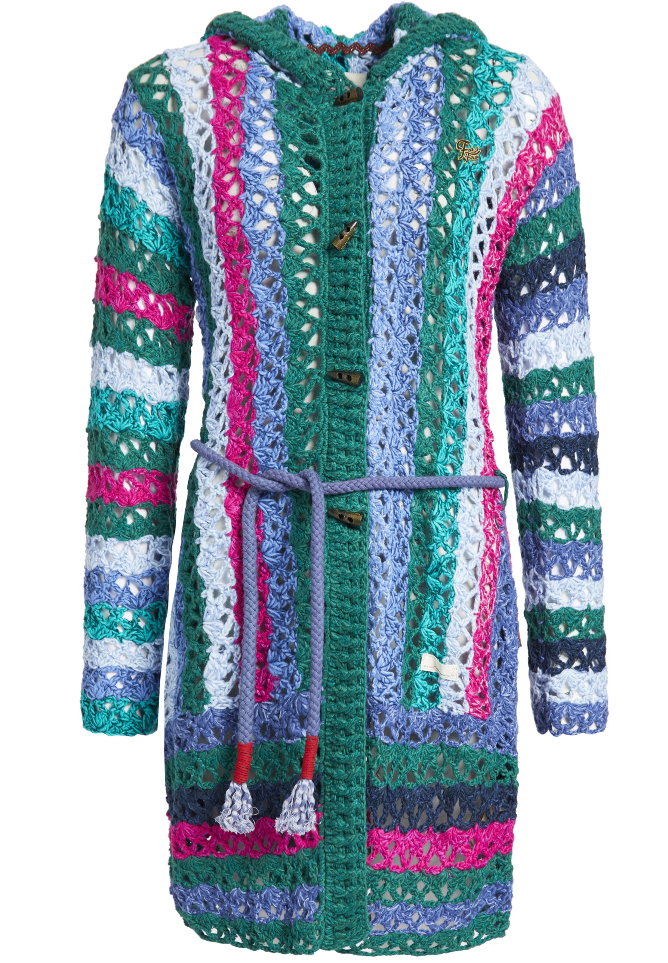 khujo - Gebreid vest 'BADIA' in de kleur Lichtblauw