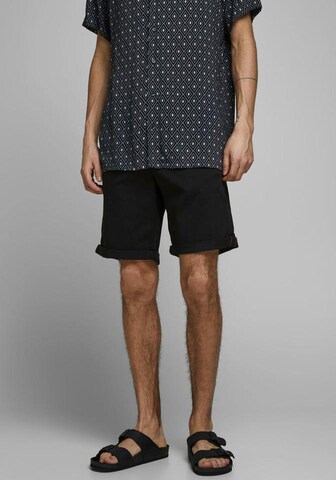 JACK & JONES - Regular Calças chino 'Bowie' em preto: frente