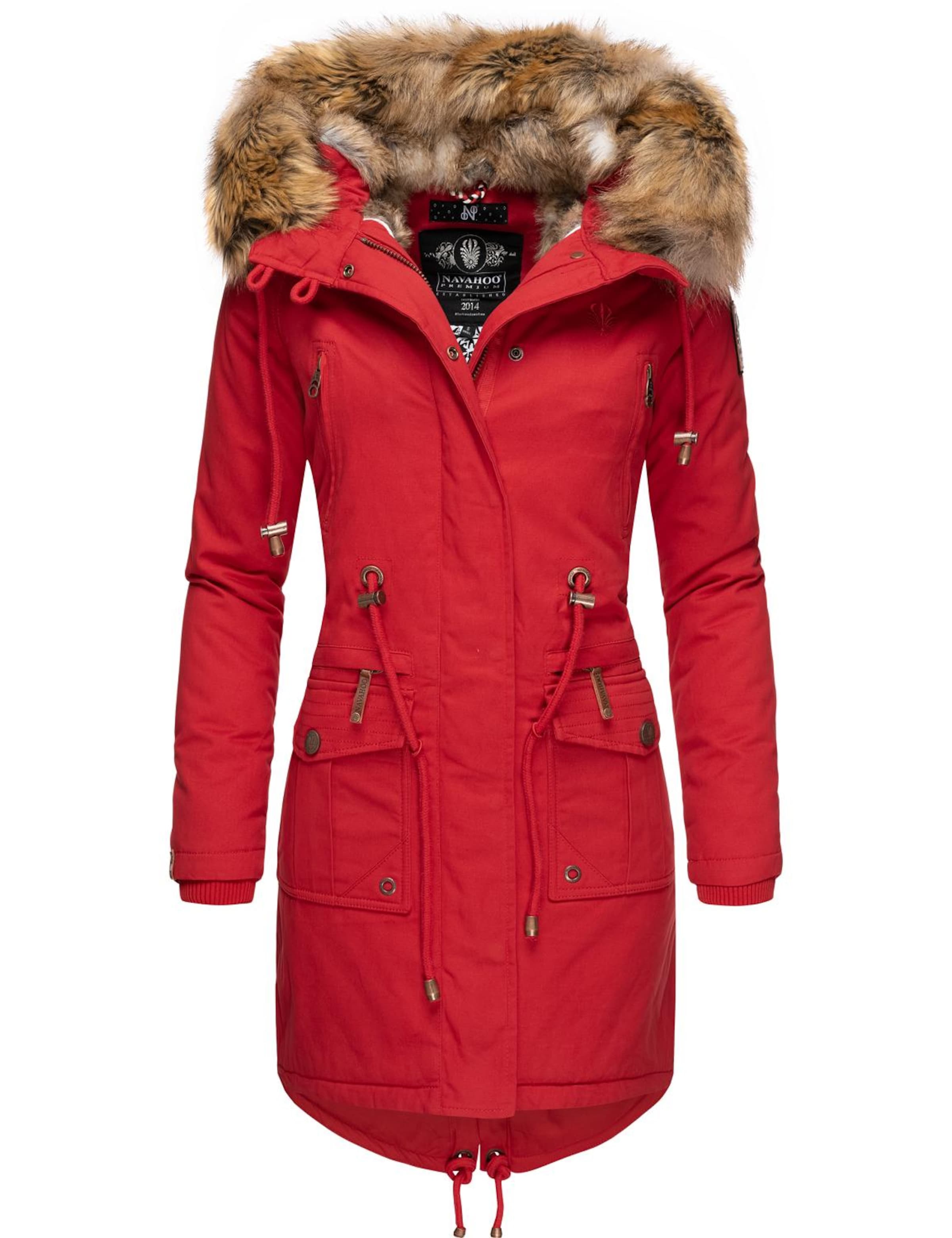 NAVAHOO Vinterparkas 'Rosinchen' i röd: framsida