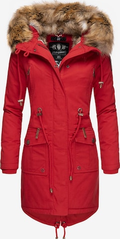 NAVAHOO - Parka de inverno 'Rosinchen' em vermelho: frente