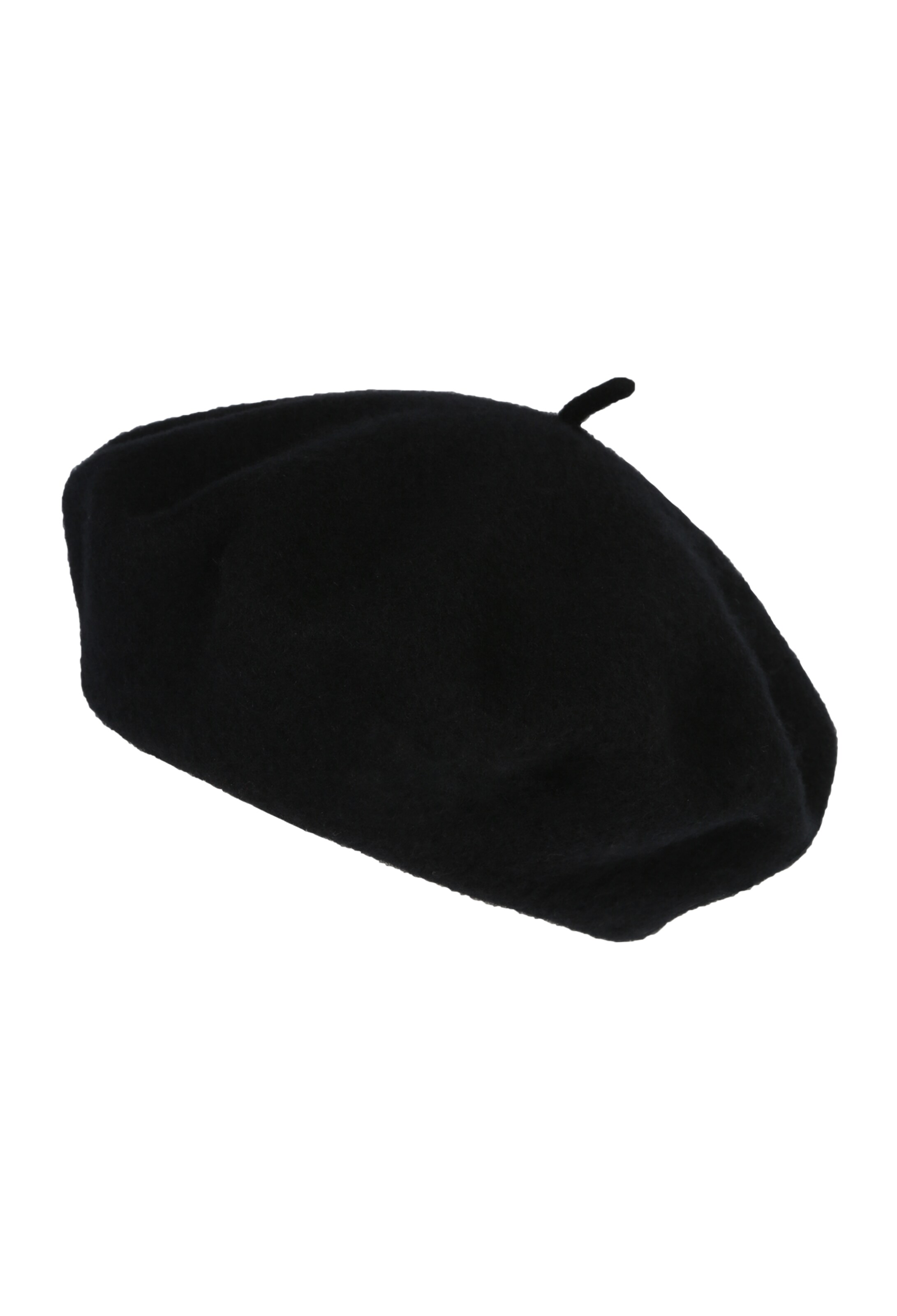 PIECES Barett 'PCFrench' in Schwarz: Vorderseite