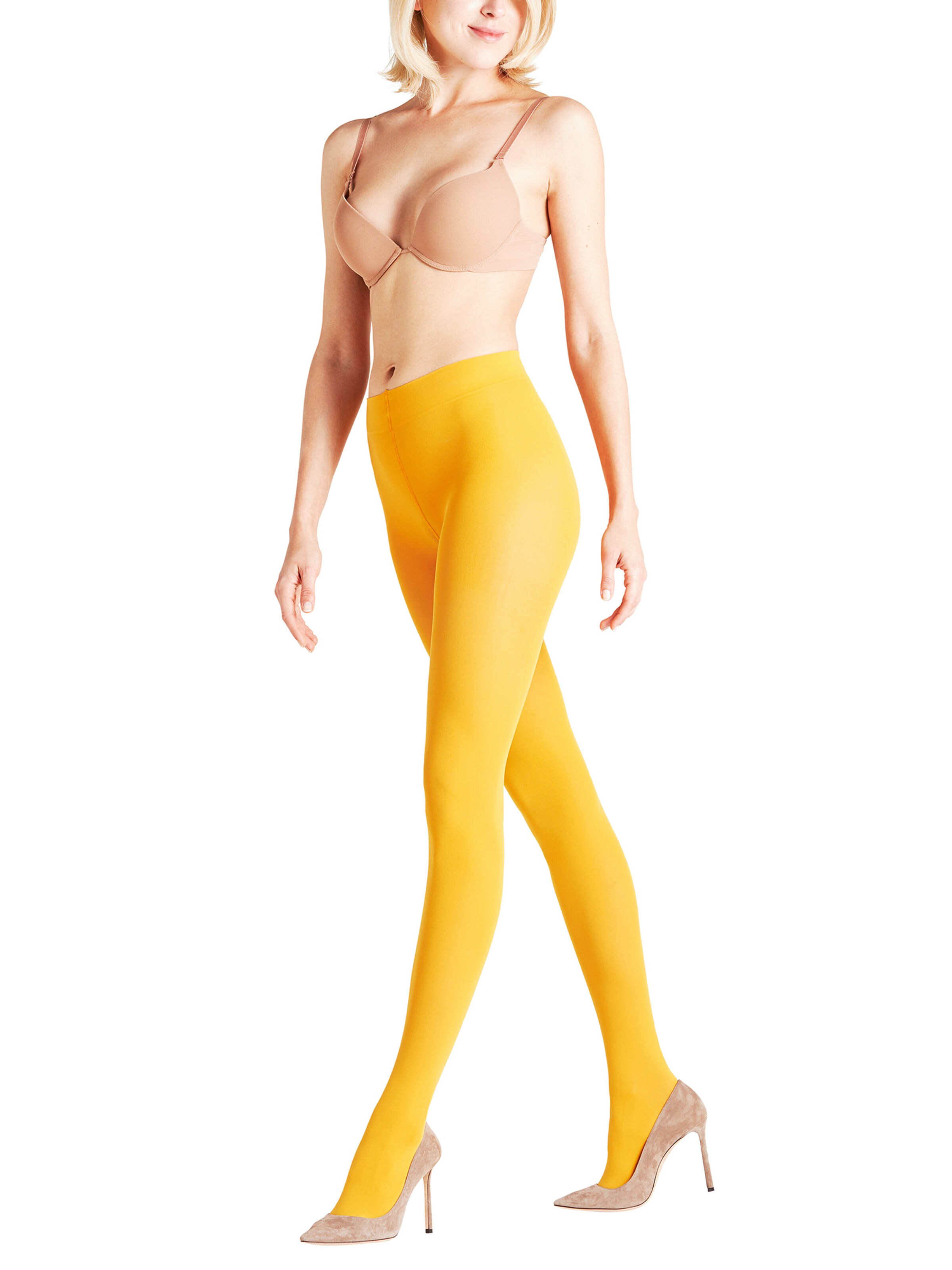 FALKE - Panty's 'Pure Matt 50' in de kleur Geel
