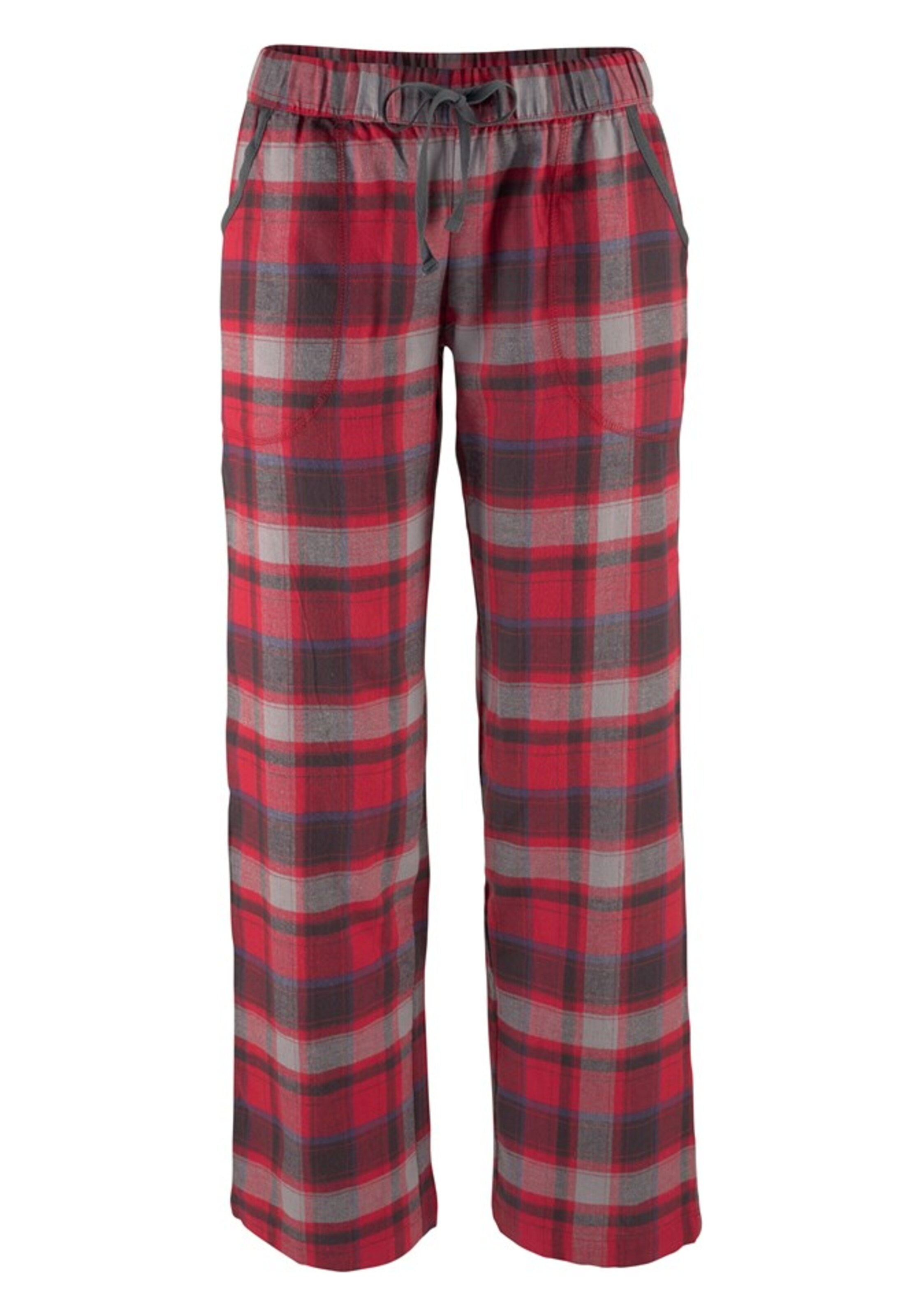BUFFALO - Pyjama mit karierter Flanellhose & bedrucktem Shirt in graphit