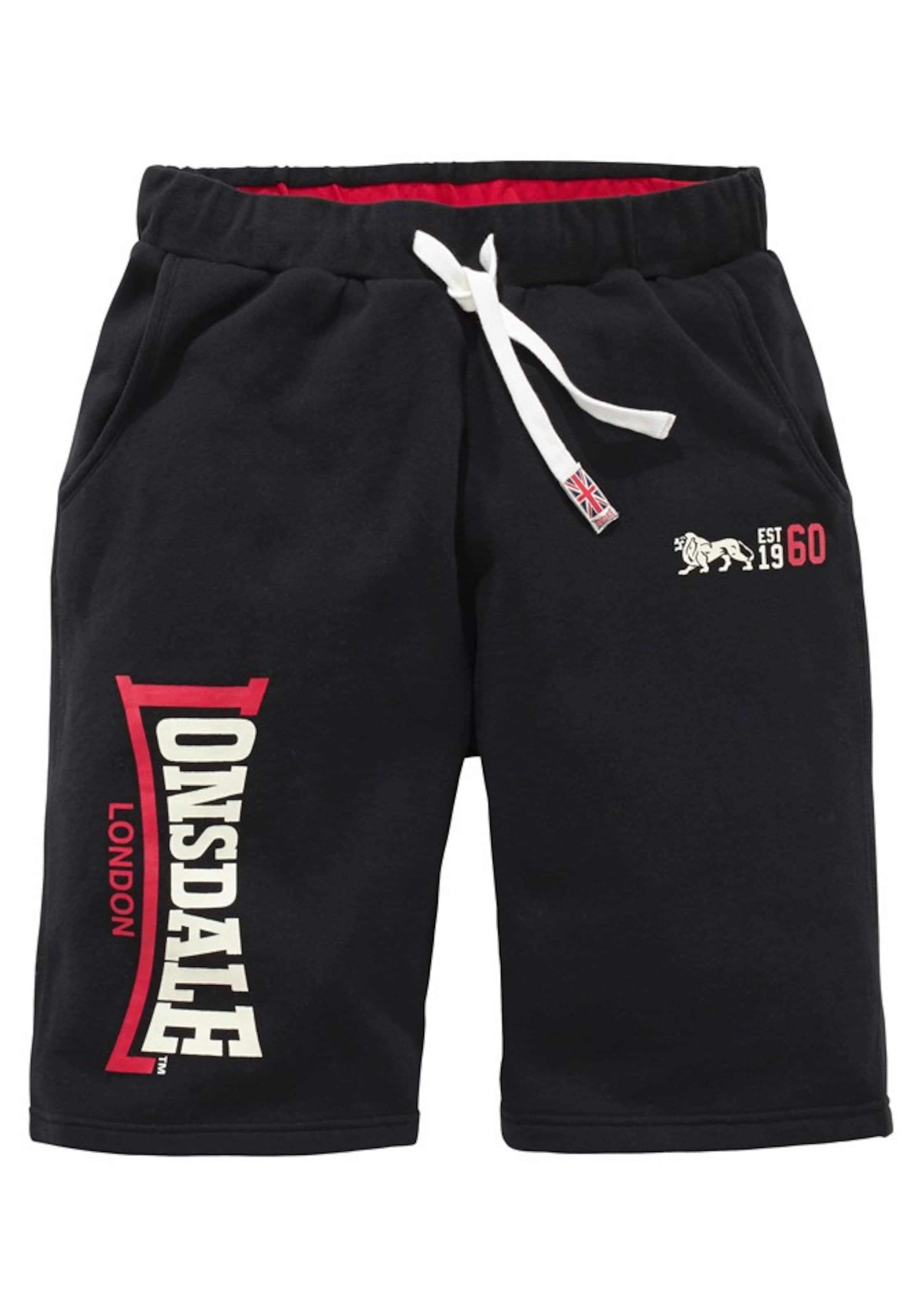 LONSDALE Обычный Штаны в Черный: спереди