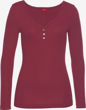 s.Oliver Pajama Shirt in Red: front