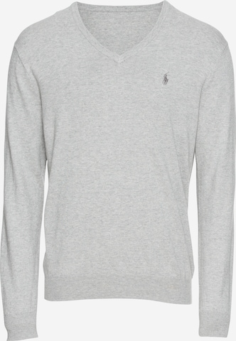 Polo Ralph Lauren Trui 'LS SF VN PP-LONG SLEEVE-SWEATER' in Grijs: voorkant